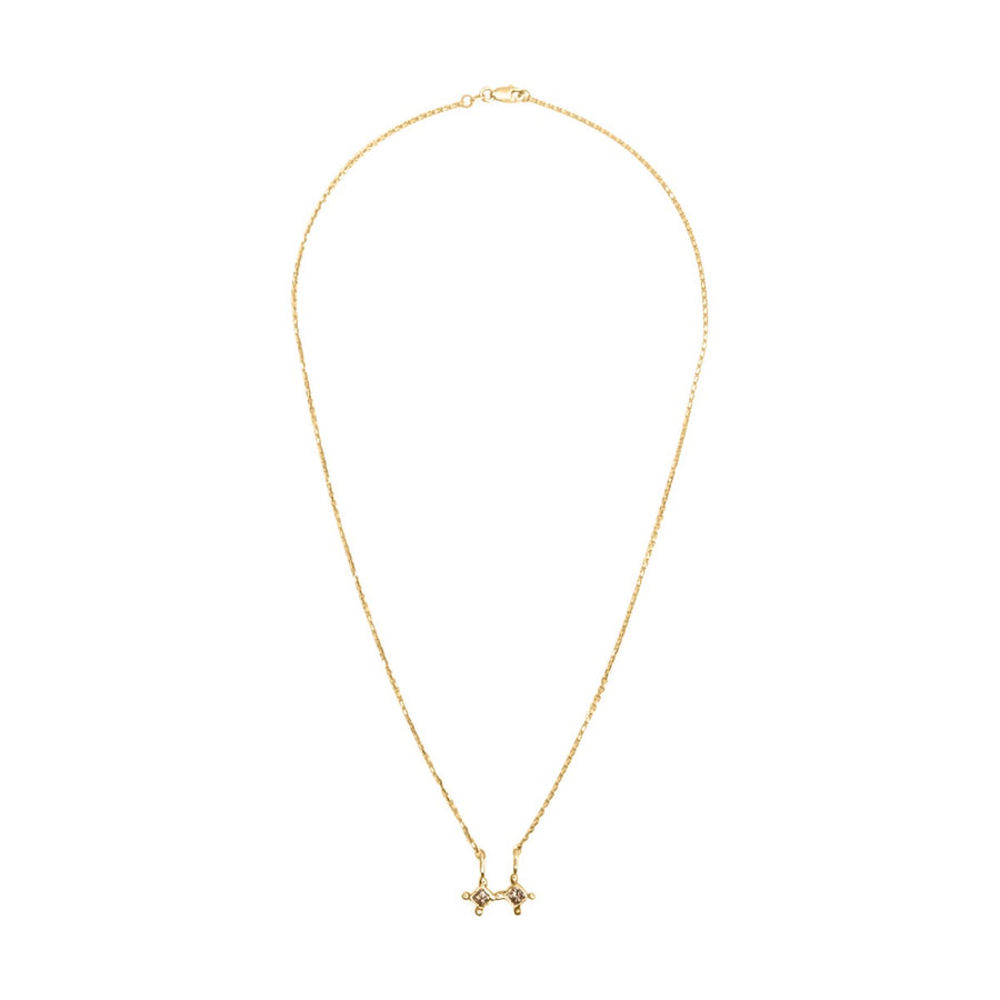 In Bloom Side-by-Side Diamond and yellow Gold necklace